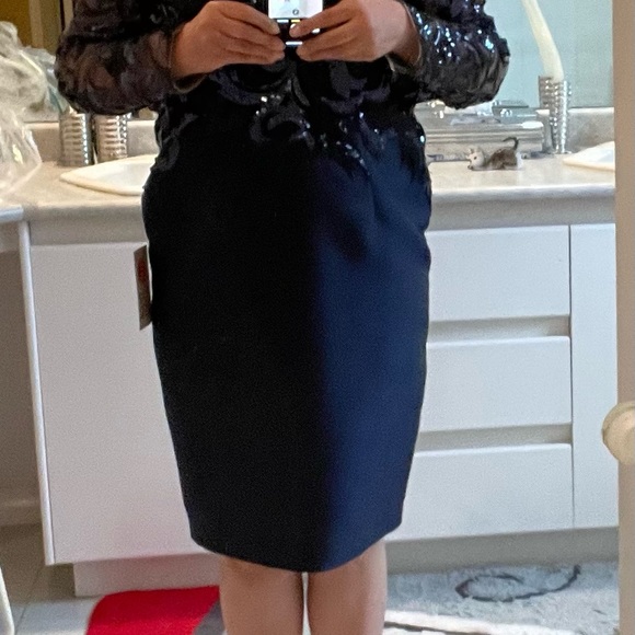 Cocktail dress,navy blue Color - Picture 4 of 7